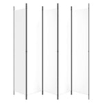 Fehér 5 paneles paraván 250x220 cm szövet 4