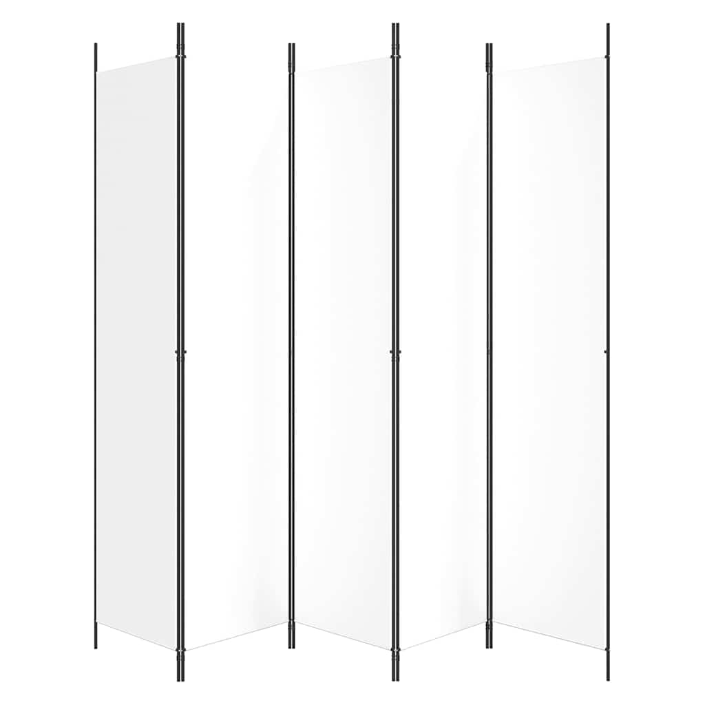 Fehér 5 paneles paraván 250x220 cm szövet 4