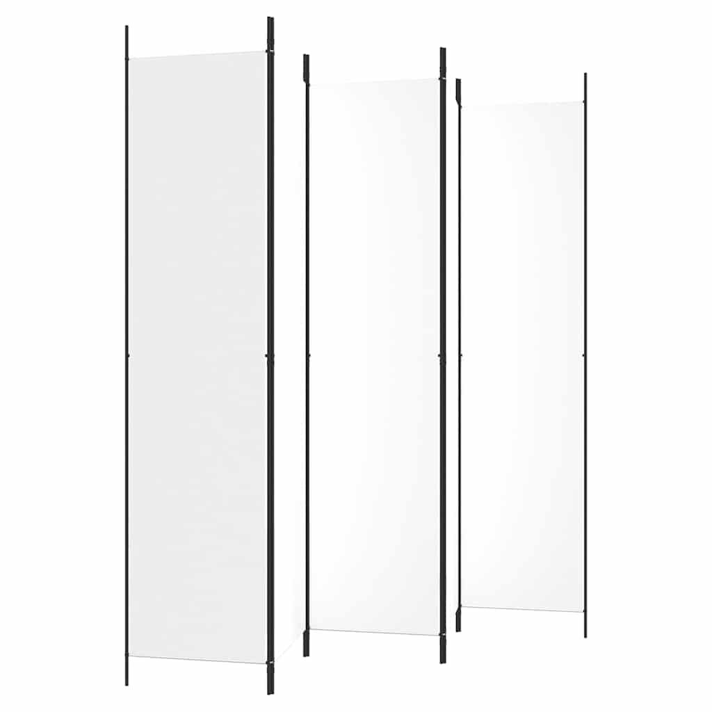 Fehér 5 paneles paraván 250x220 cm szövet 5