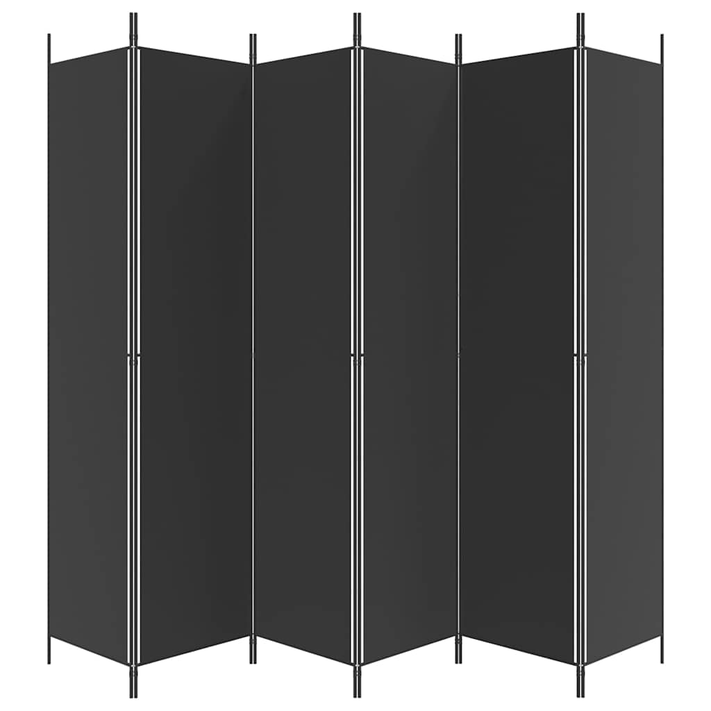 6 paneles fekete szövet térelválasztó 300x220 cm 4