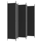 6 paneles fekete szövet térelválasztó 300x220 cm 5