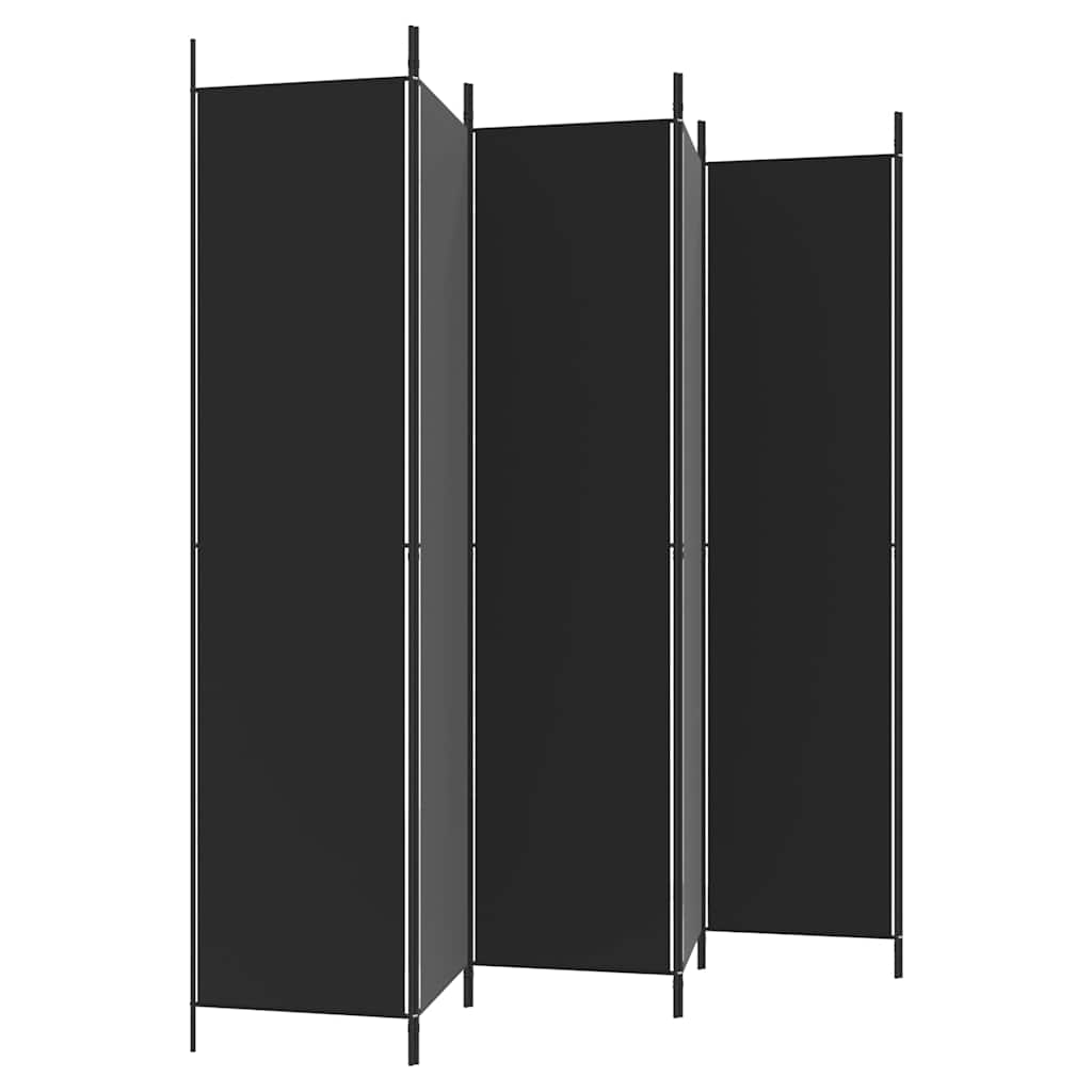 6 paneles fekete szövet térelválasztó 300x220 cm 5