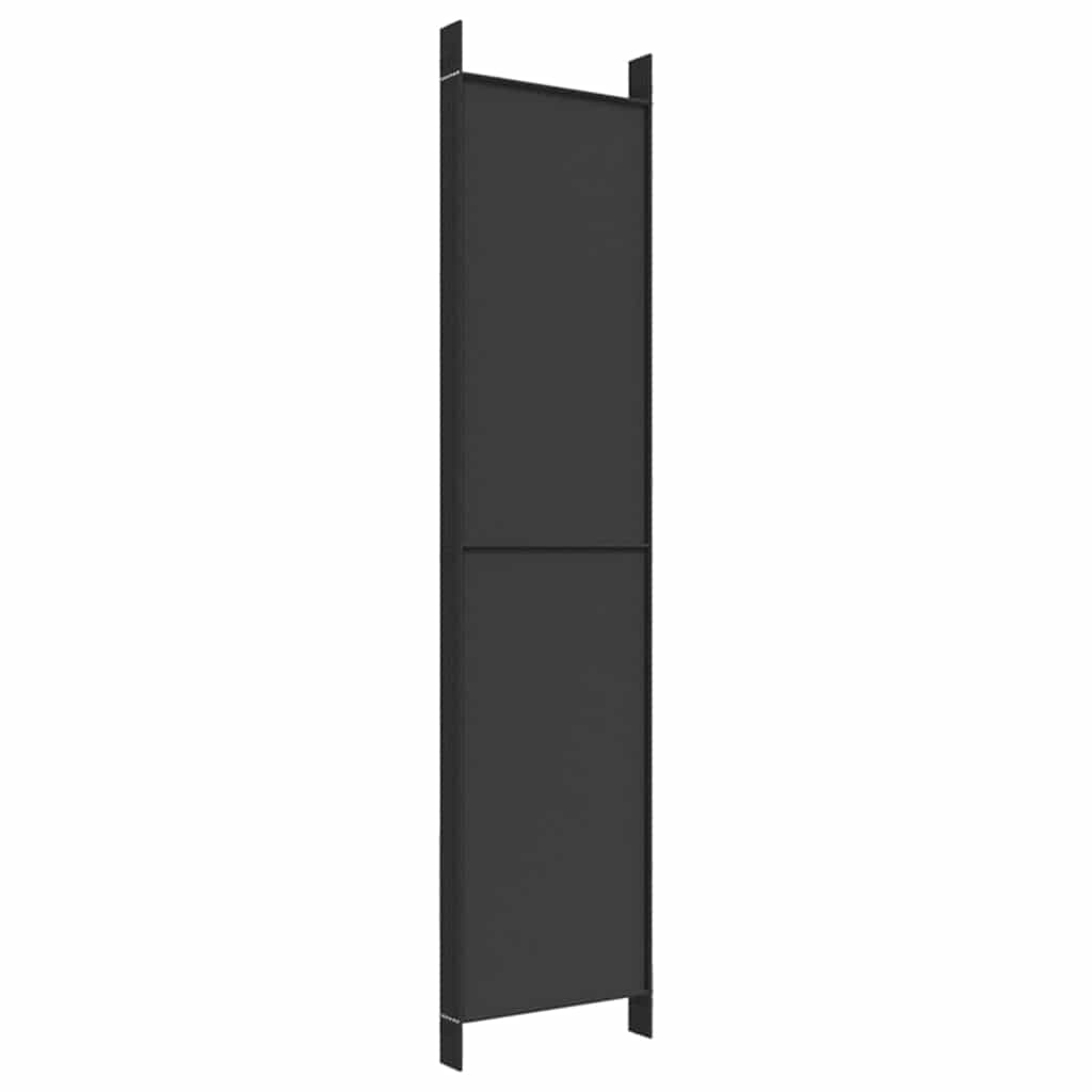 6 paneles fekete szövet térelválasztó 300x220 cm 7