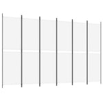 6 paneles fehér szövet térelválasztó 300x200 cm 2