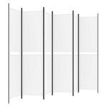 6 paneles fehér szövet térelválasztó 300x200 cm 5