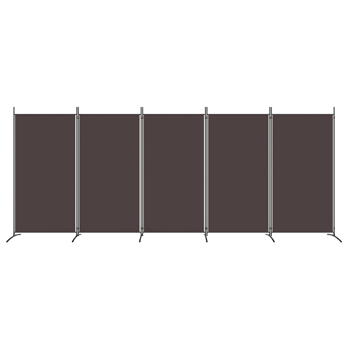 5 paneles barna szövet térelválasztó 433 x 180 cm 6