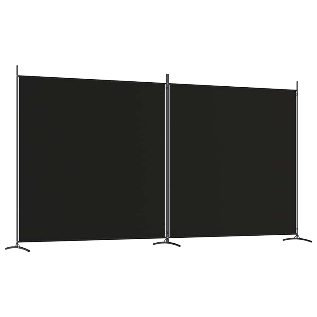 2 paneles fekete szövet térelválasztó 348 x 180 cm 2