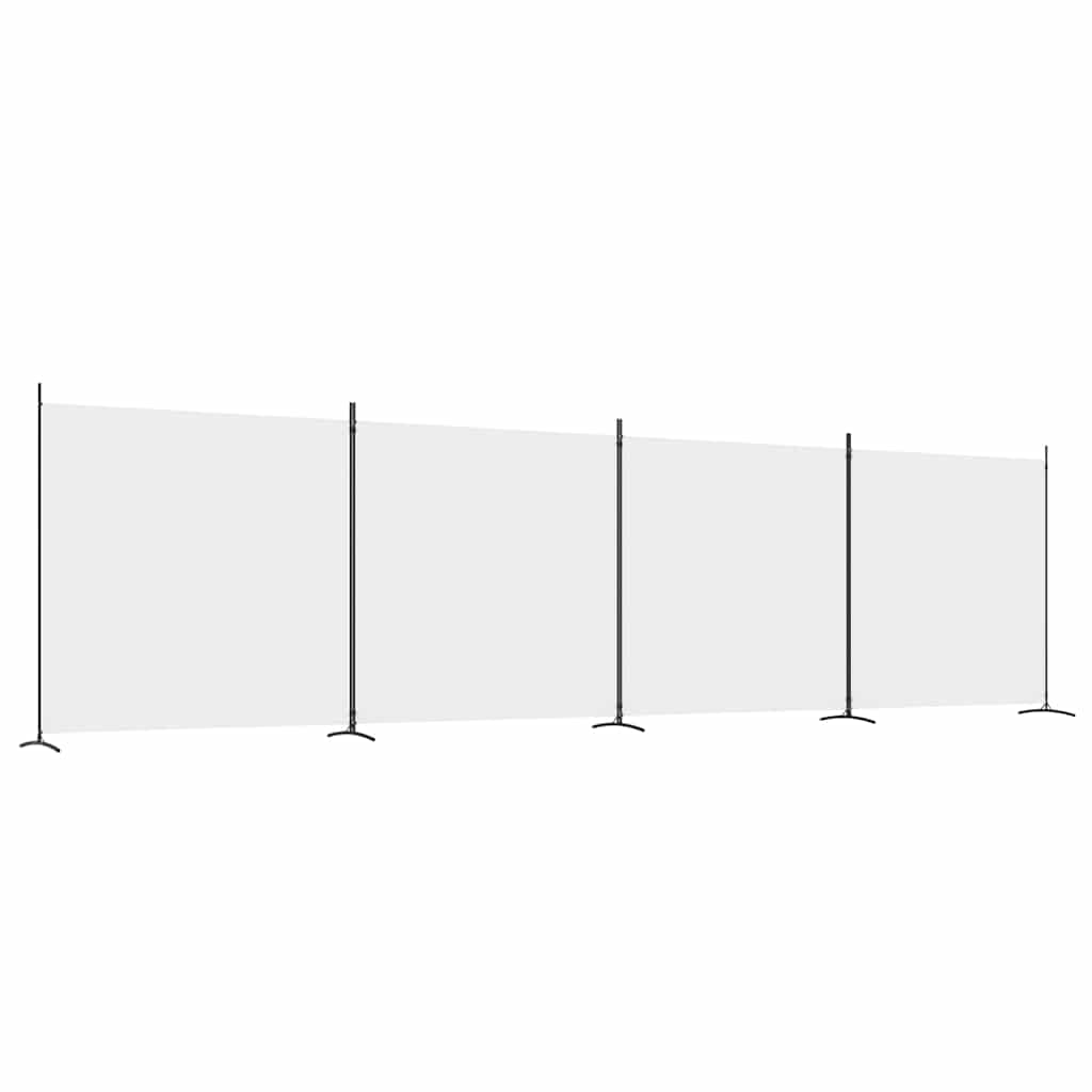 4 paneles fehér szövet térelválasztó 698x180 cm 2
