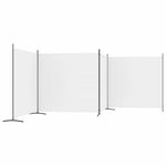 4 paneles fehér szövet térelválasztó 698x180 cm 4