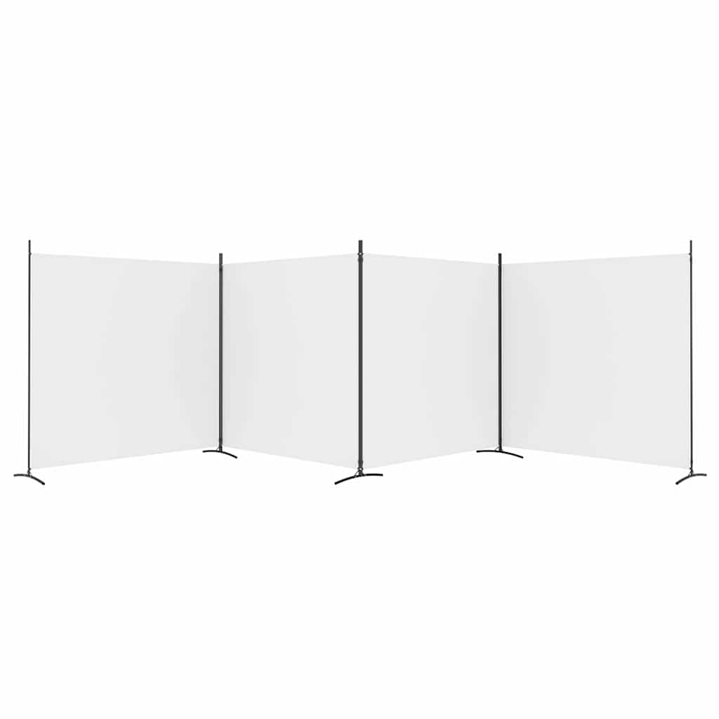 4 paneles fehér szövet térelválasztó 698x180 cm 5