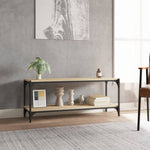Sonoma tölgy színű szerelt fa és acél TV-szekrény 100x33x41 cm 3
