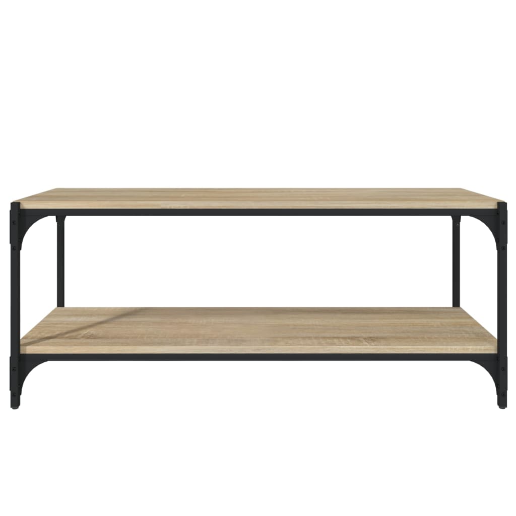 Sonoma tölgy színű szerelt fa és acél TV-szekrény 100x33x41 cm 4