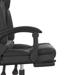 Fekete műbőr dönthető irodai masszázsszék 10