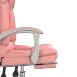 Rózsaszín műbőr dönthető irodai masszázsszék 10