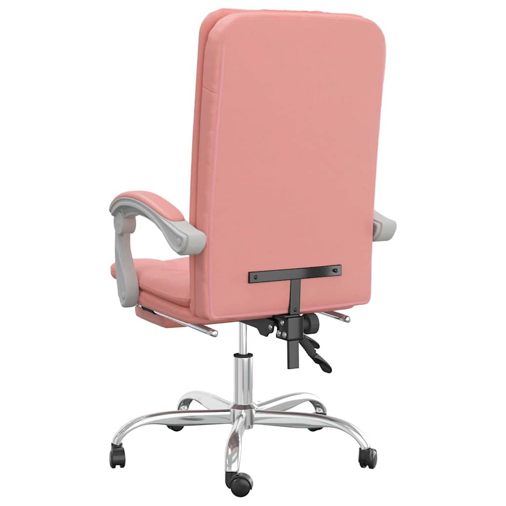Rózsaszín műbőr dönthető irodaszék 5