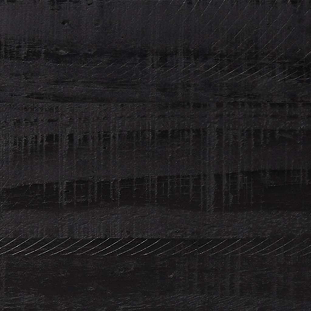 Fekete tömör újrahasznosított fenyő tálalószekrény 110x35x70cm 8