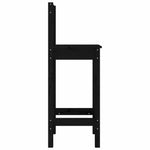 2 db fekete tömör fenyőfa bárszék 40 x 41,5 x 112 cm 5