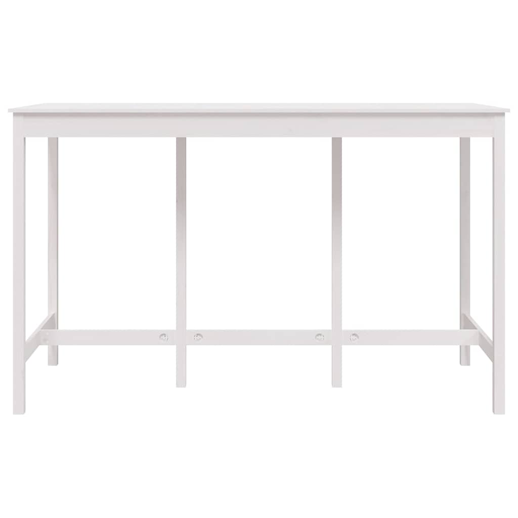 Fehér tömör fenyőfa bárasztal 180 x 80 x 110 cm 3