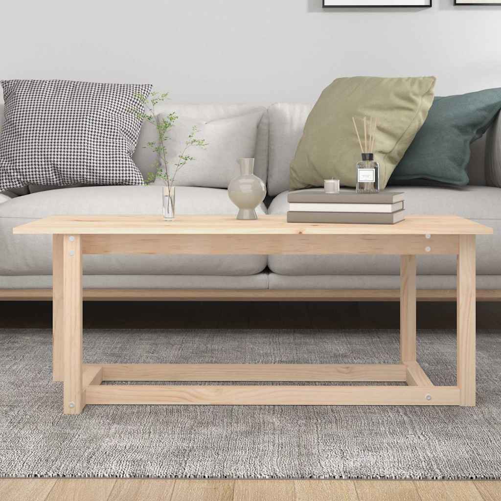 Tömör fenyőfa dohányzóasztal 110 x 55 x 45 cm 5