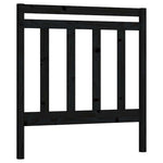 Fekete tömör fenyőfa ágy fejtámla 95 x 4 x 100 cm 2