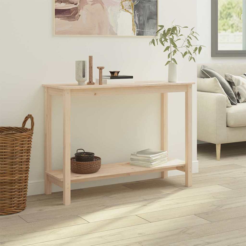 Tömör fenyőfa tálalóasztal 110x40x80 cm 5