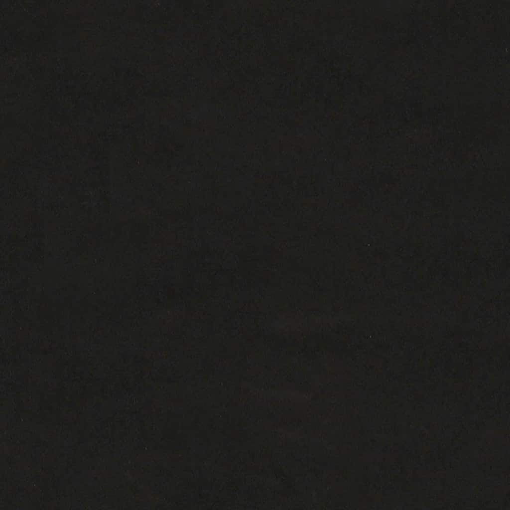 Fekete bársony pad 110x40x70 cm 6