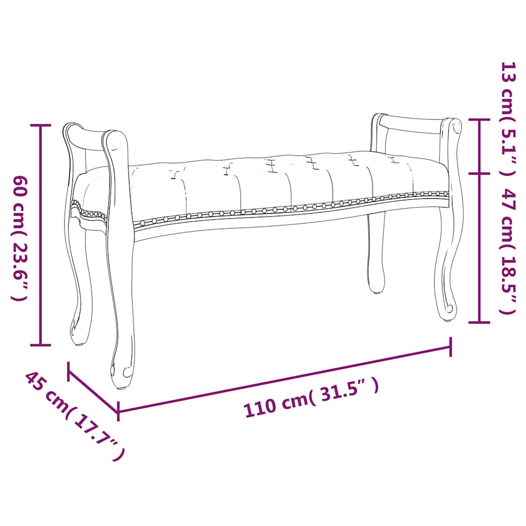 Sötétszürke szövetpad 110x45x60 cm 7