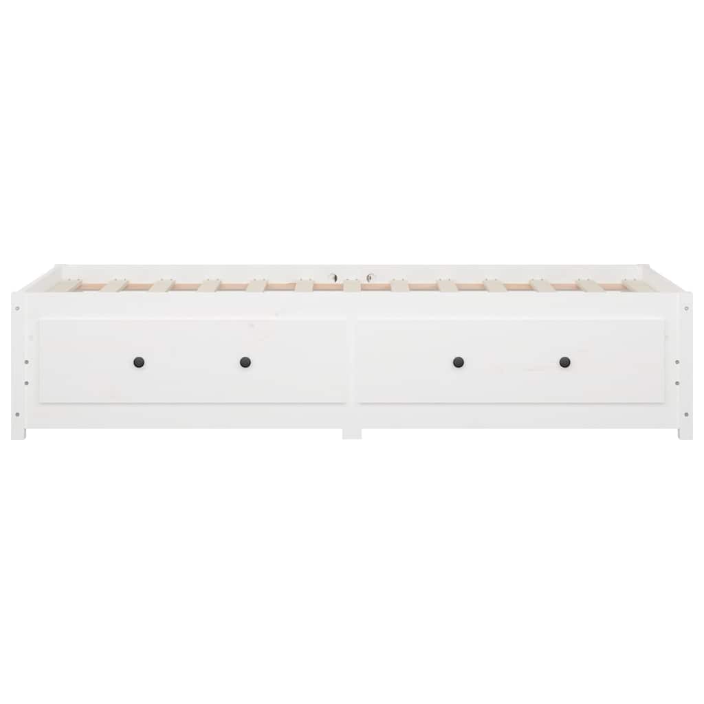 Fehér tömör fenyőfa kanapéágy matrac nélkül 80 x 200 cm 8