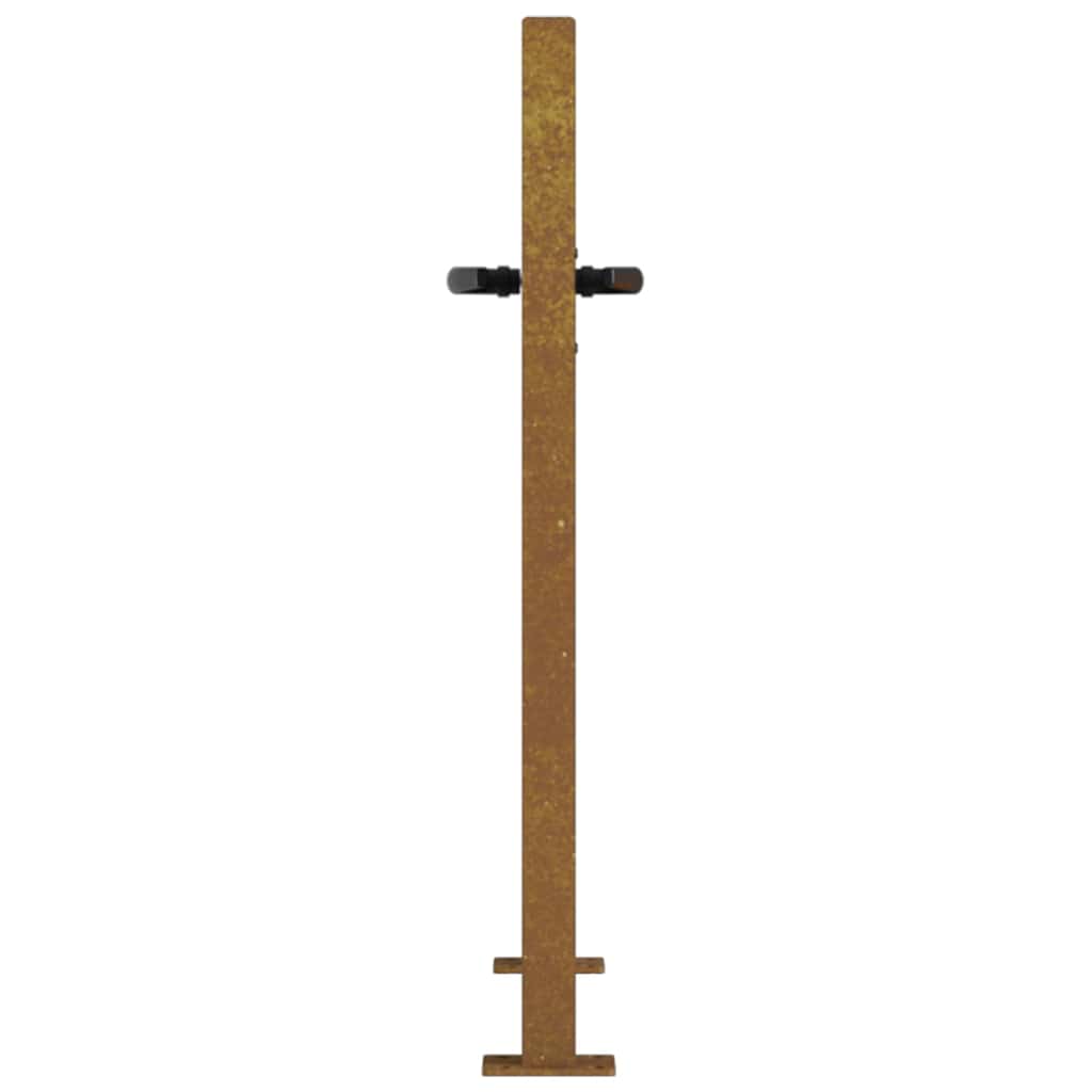 Corten acél, bambusz mintás kerti kapu 100x75 cm 6