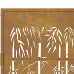 Corten acél, bambusz mintás kerti kapu 100x75 cm 8