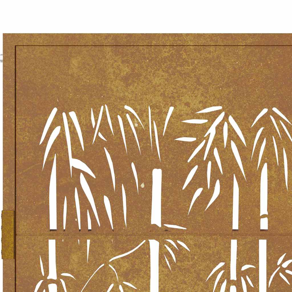 Corten acél, bambusz mintás kerti kapu 100x75 cm 8