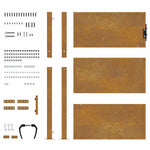 Corten acél kerti kapu 100x125 cm 10