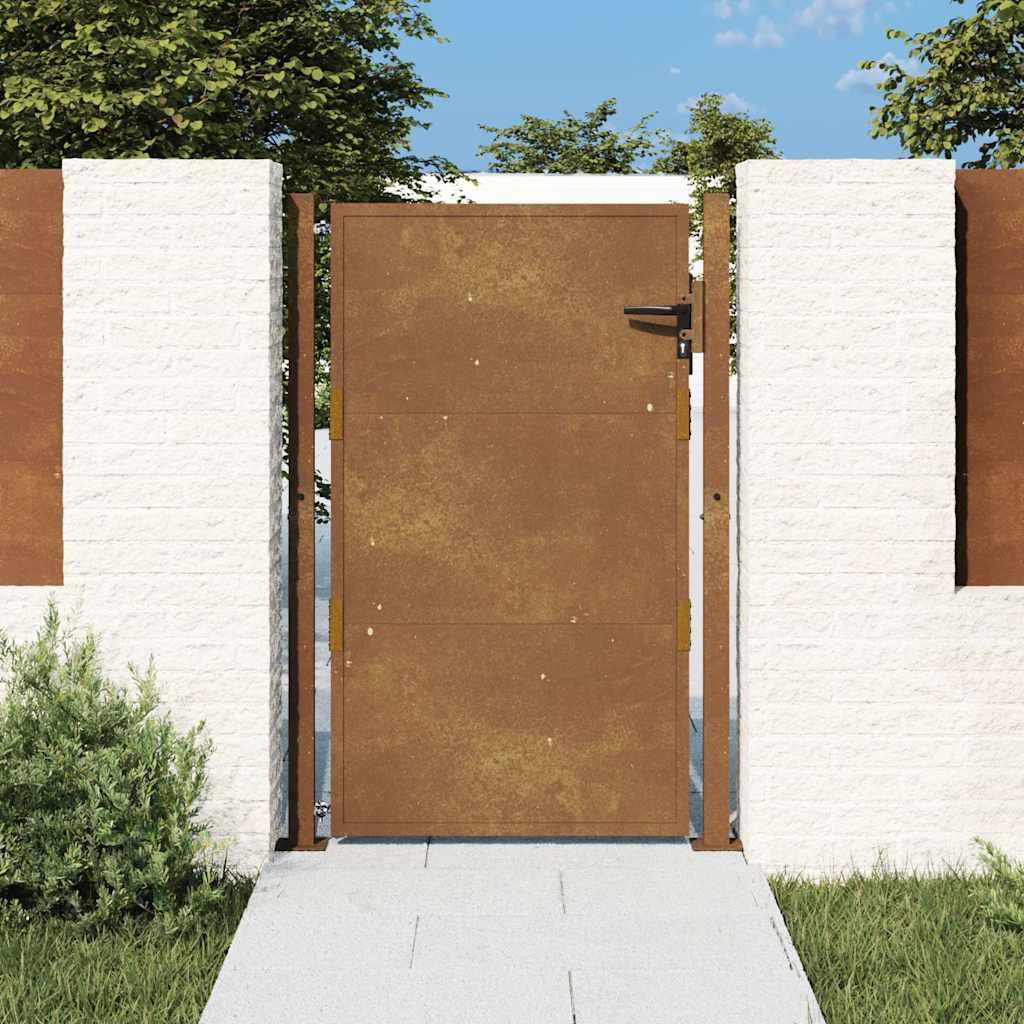Corten acél kerti kapu 100x125 cm