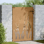 Fűmintás corten acél kerti kapu 85 x 150 cm 3