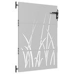 Fűmintás corten acél kerti kapu 85 x 150 cm 5