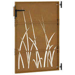 Fűmintás corten acél kerti kapu 85 x 150 cm 10