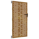 Négyszögmintás corten acél kerti kapu 85 x 200 cm 2