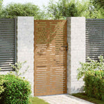 Négyszögmintás corten acél kerti kapu 85 x 200 cm 3