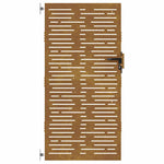 Négyszögmintás corten acél kerti kapu 85 x 200 cm 4