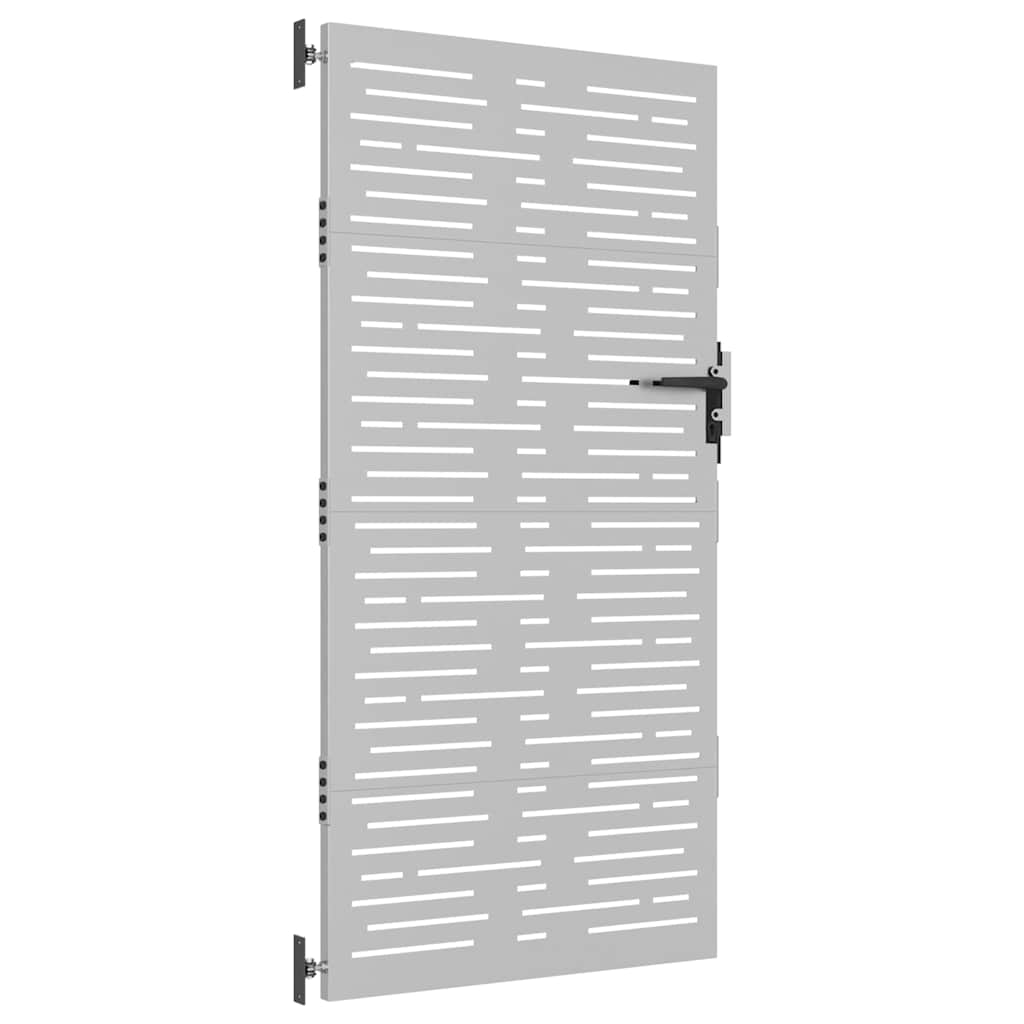 Négyszögmintás corten acél kerti kapu 85 x 200 cm 5