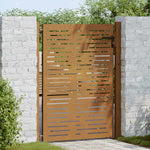Corten acél kerti kapu 100x125 cm, négyzet alakú kivitelben 3