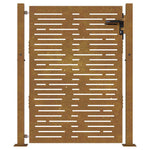 Corten acél kerti kapu 100x125 cm, négyzet alakú kivitelben 4
