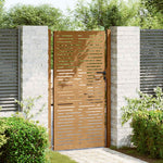 Corten acél kerti kapu 100x175 cm, négyzet alakú kivitelben 3