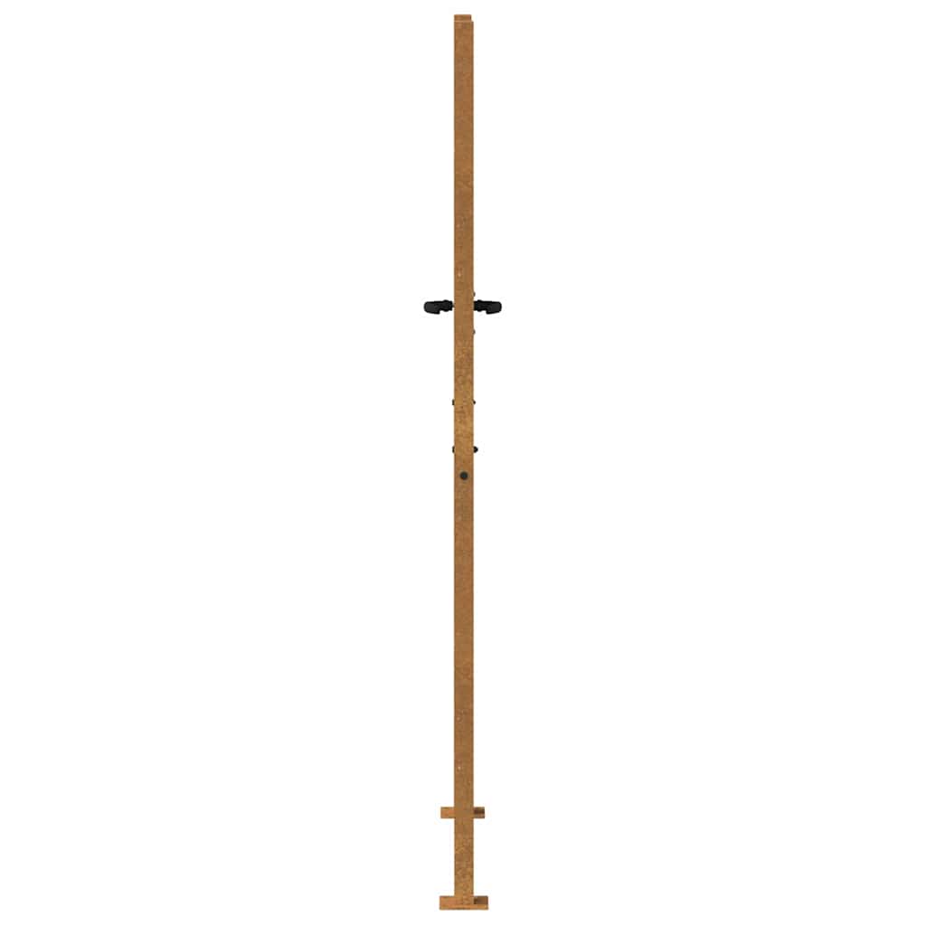 Corten acél kerti kapu 100x175 cm, négyzet alakú kivitelben 6