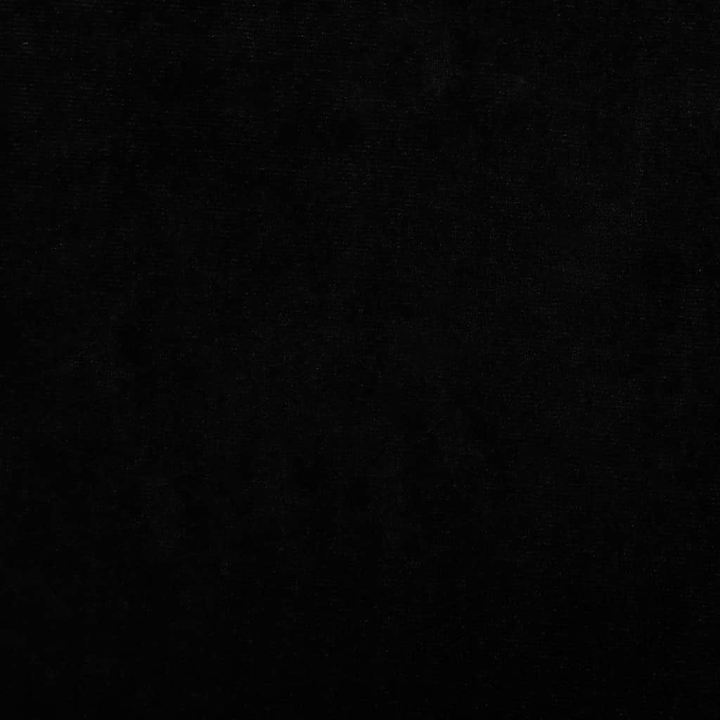 Fekete bársony kutyaágy 70 x 45 x 26,5 cm 6