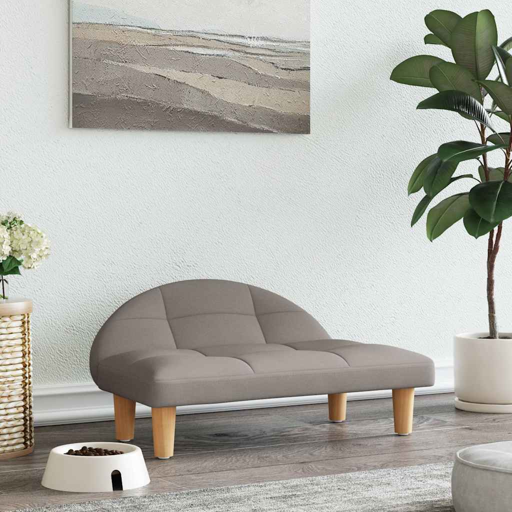 Tópszínű szövet kutyaágy 70 x 52 x 30 cm