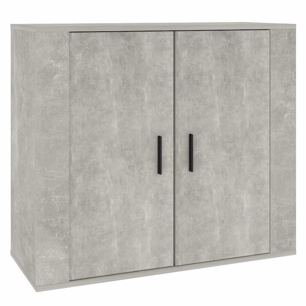 Betonszürke szerelt fa tálalószekrény 80x33x70 cm 2