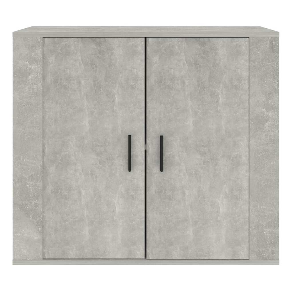 Betonszürke szerelt fa tálalószekrény 80x33x70 cm 3