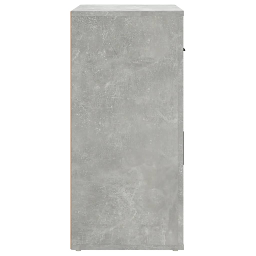 Betonszürke szerelt fa tálalószekrény 80x33x70 cm 5