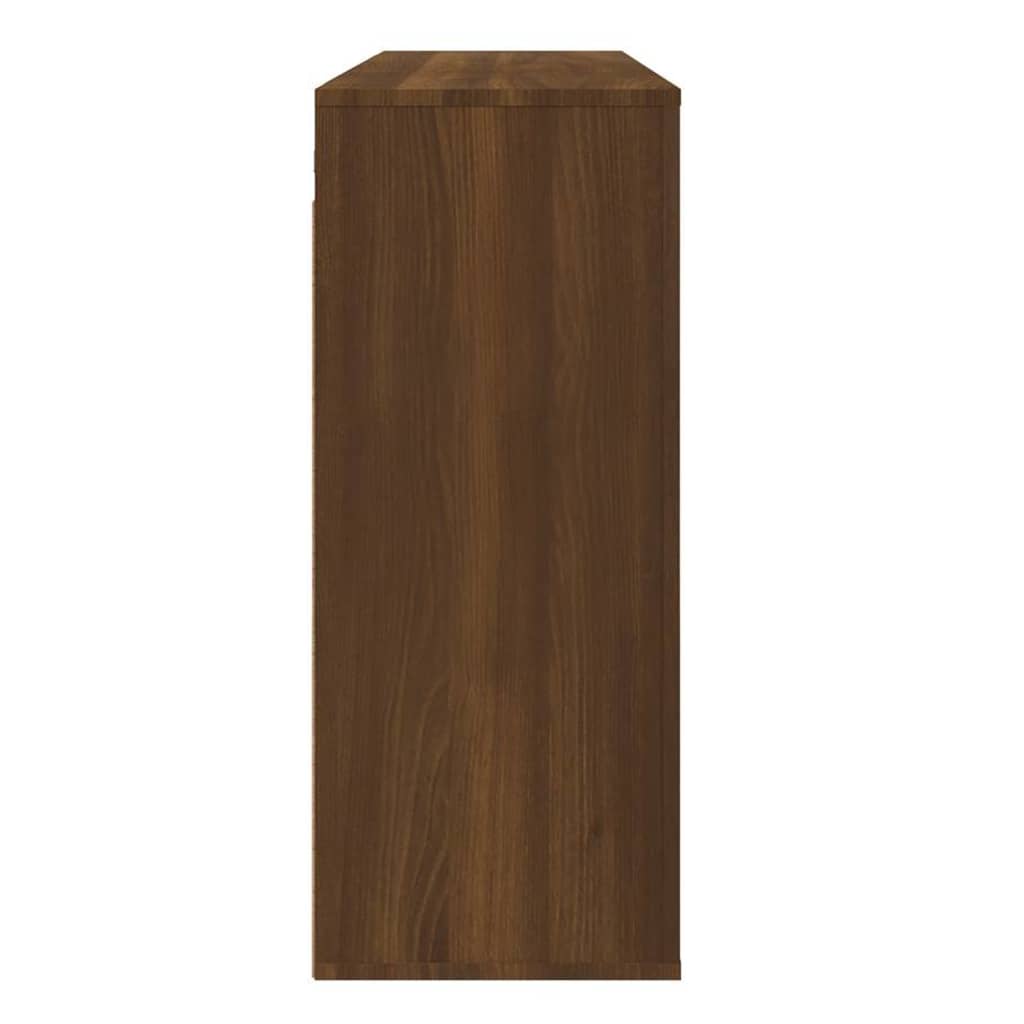 Barna tölgyszínű szerelt fa faliszekrény 80x33x80cm 5
